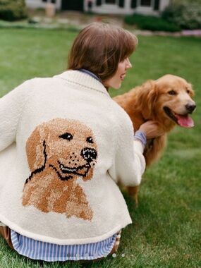 NEW. Anthropologie Jesse Dog Icon Cardigan. NWT